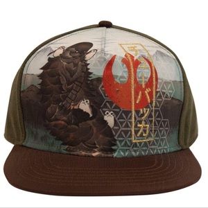 STAR WARS Chewbacca with Porgs Japanese
Styled Art with Kanji Trucker Hat